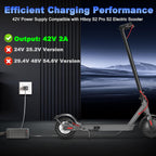 42V 2A Electric Scooter Charger for Hiboy S2 Pro KS4 NEX