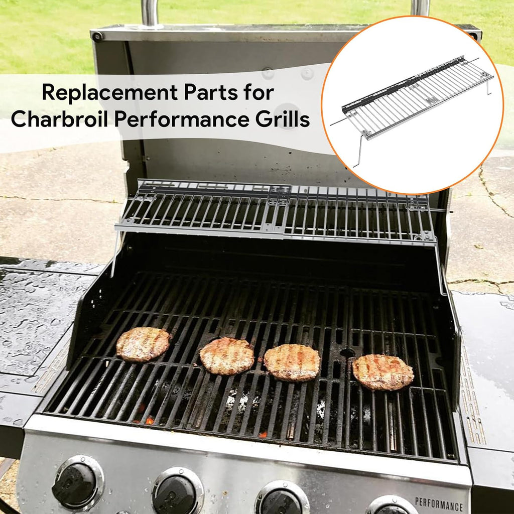 Adjustable Warming Rack for Gas Grills 13.3 to 25.2 Inches