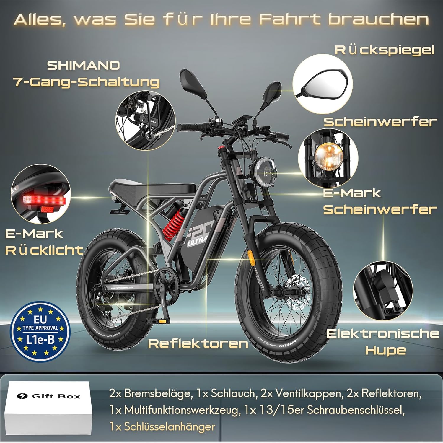 F20 Ultra Electric Mountain Bike Full Suspension 48V 25Ah