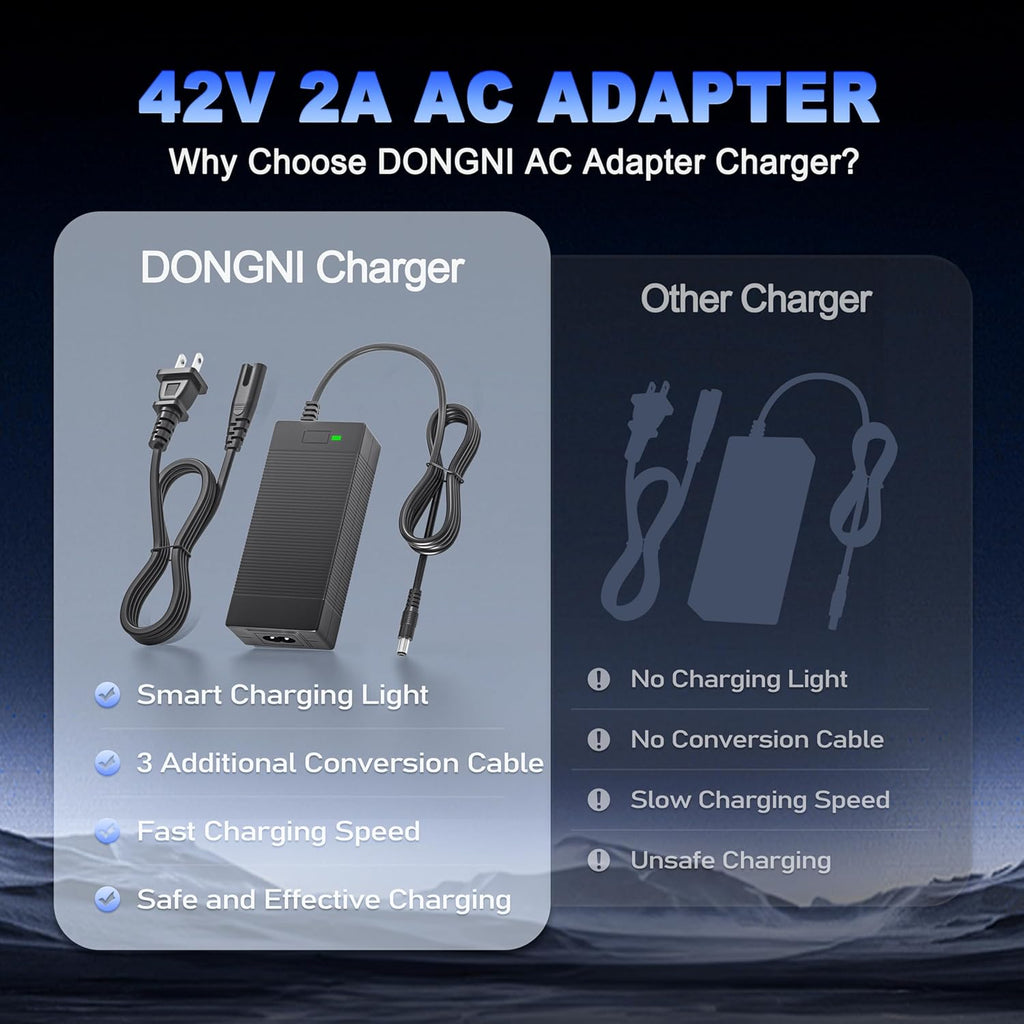 42V 2A Electric Scooter Charger for Hiboy S2 Pro KS4 NEX