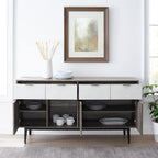 60 In Farmhouse Sideboard 2 Drawer 3 Door Grey Wash