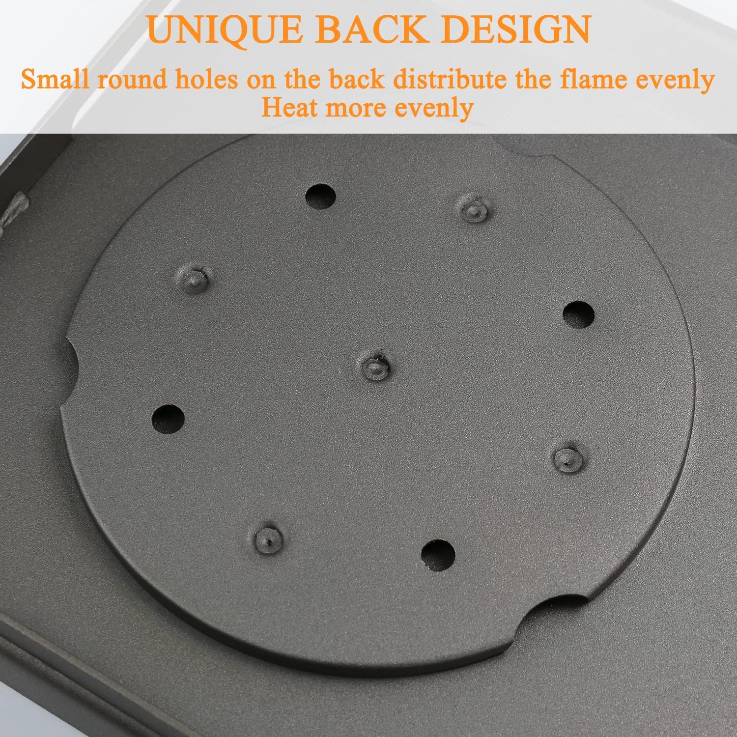 Flat Top Gas Grill Griddle for 14 and 16 Inch Stoves, Nonstick Black