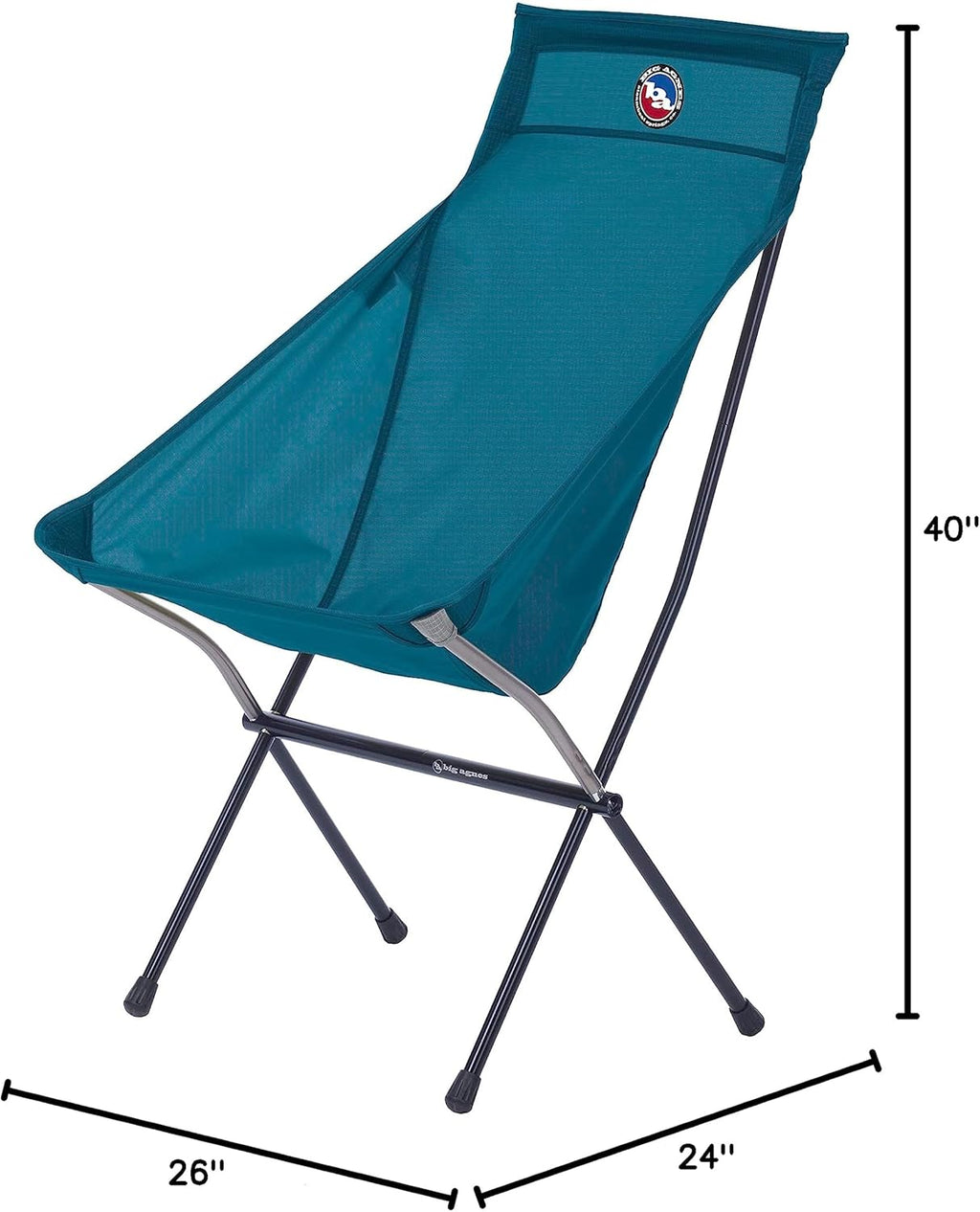 Big Six Ultralight Camping Chair 20in Seat Height Aluminum Frame