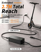 42V 2A Electric Scooter Charger 84W Adapter for 36V Lithium Battery