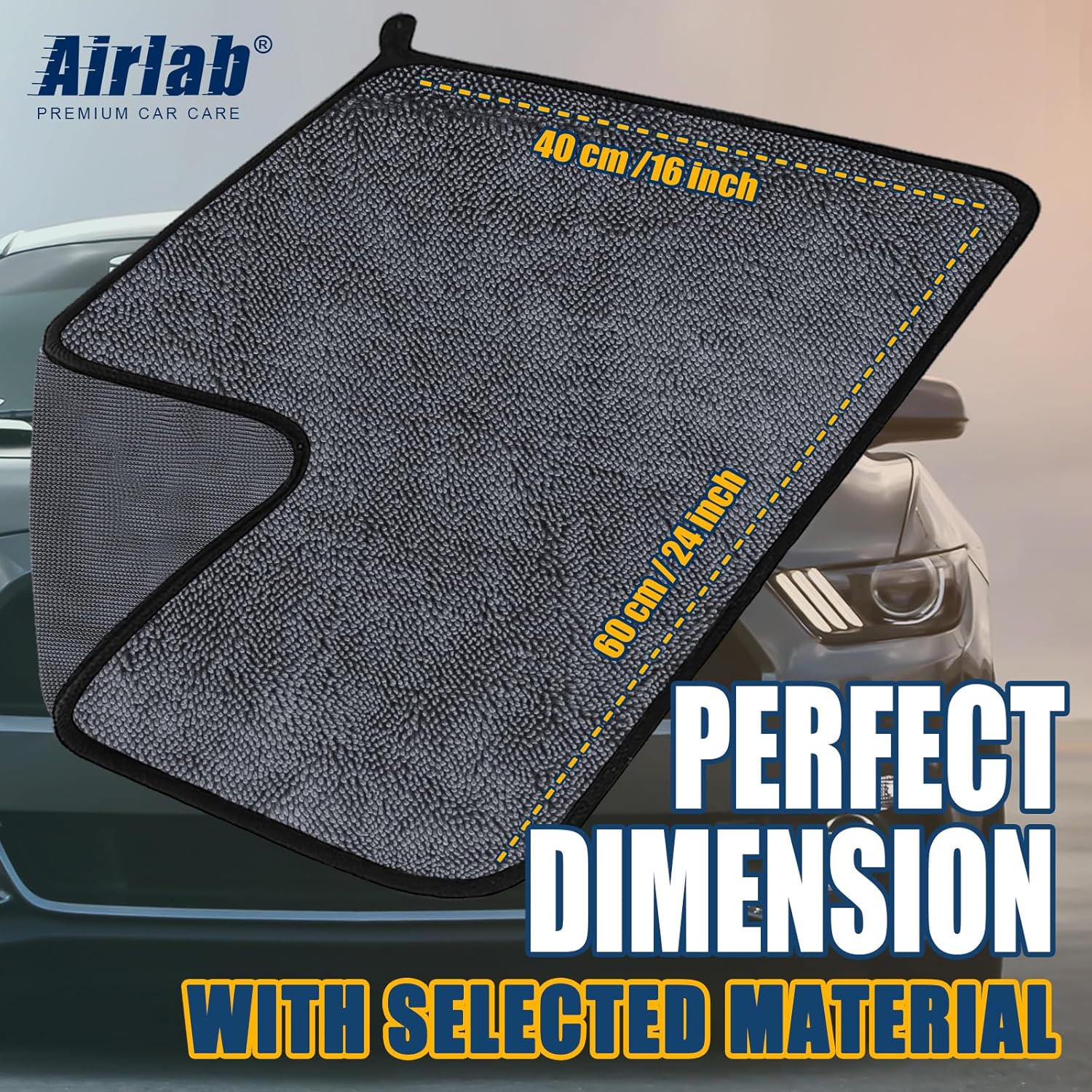 Twisted Microfiber Drying Towels 24x16 Inch 2 Pack High Absorbency