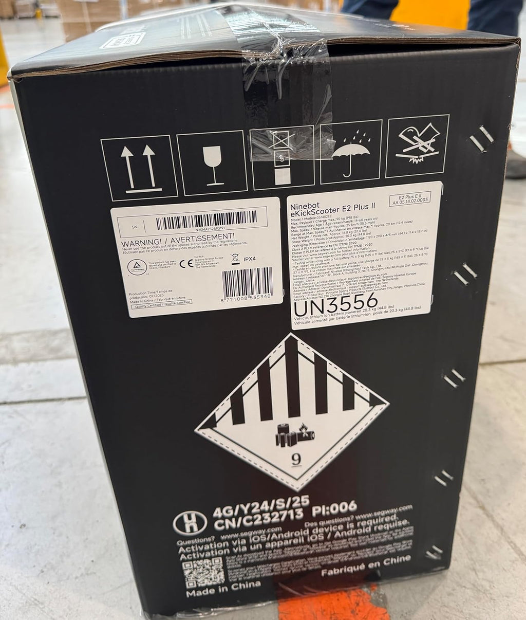E2 Plus E II Electric Scooter 25km Range Black