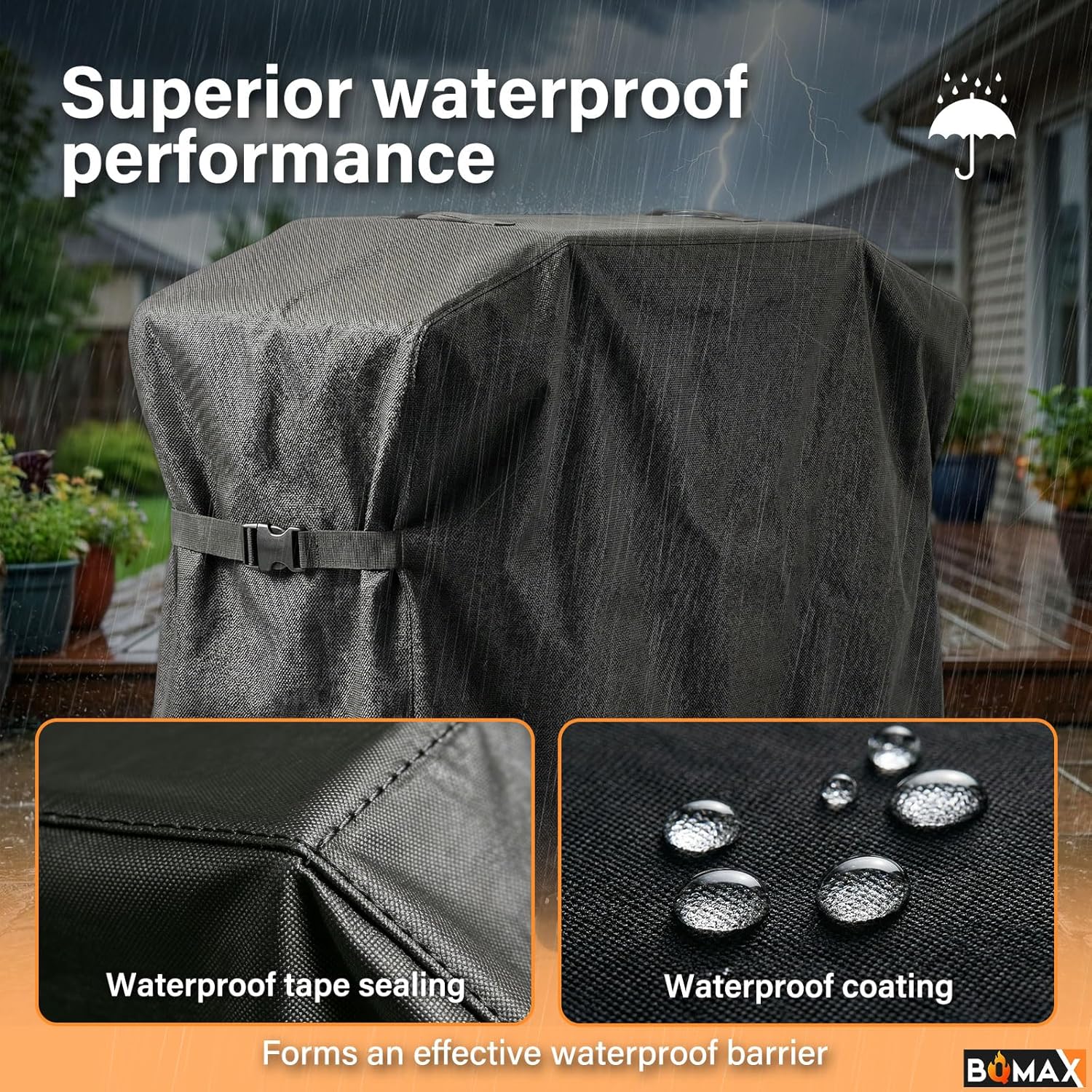 28 Inch 600D Polyester Griddle Cover with Hood