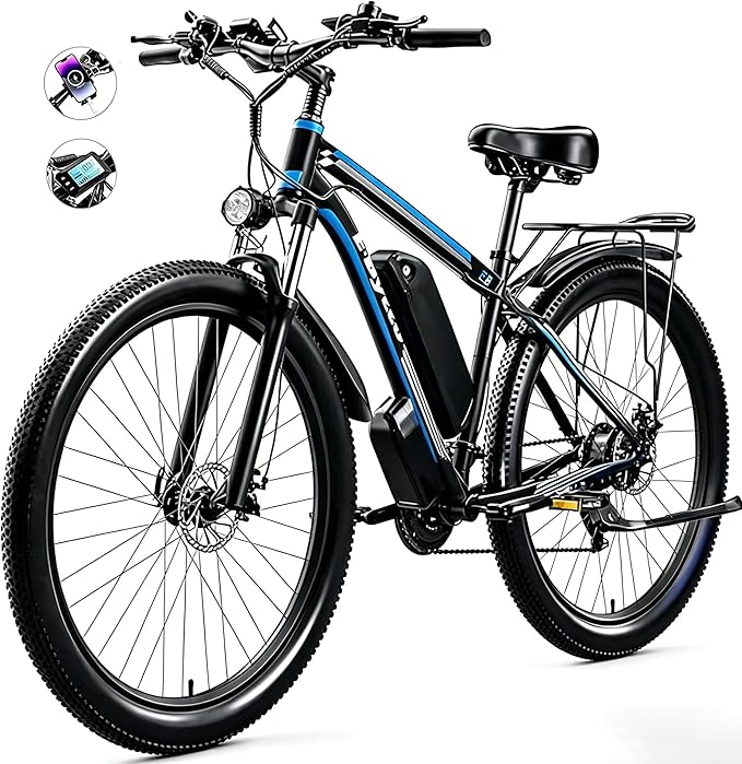E8 Adult Electric Bicycle 48V 17.5Ah Battery 29in 21-Speed