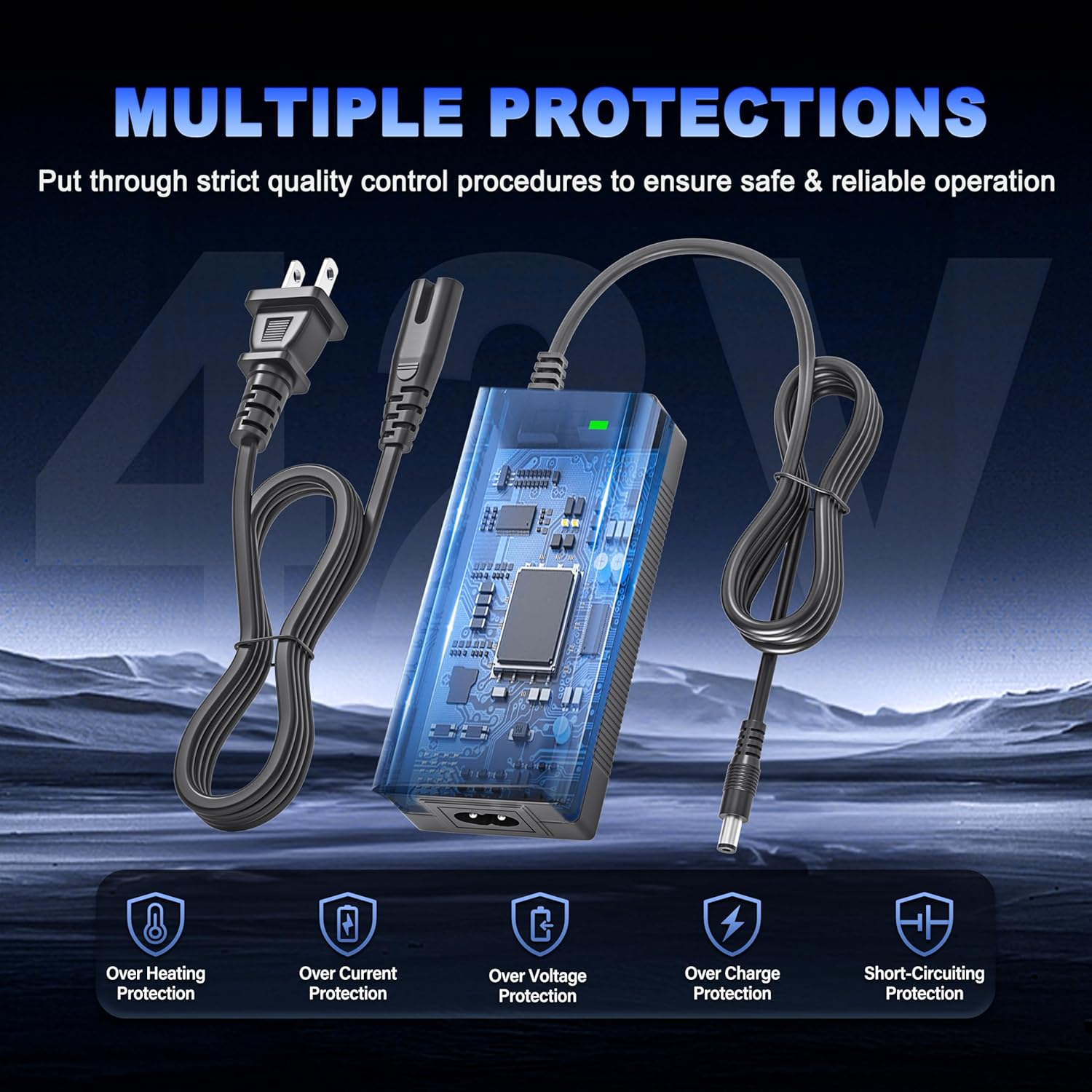 42V 2A Electric Scooter Charger for Hiboy S2 Pro KS4 NEX
