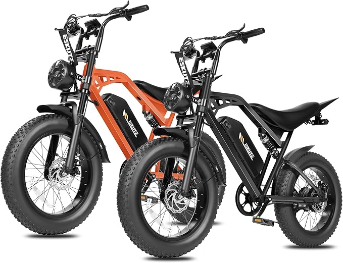 V200 Electric Dirt Bike 52V 20.8Ah Fat Tire 32MPH Dual Suspension