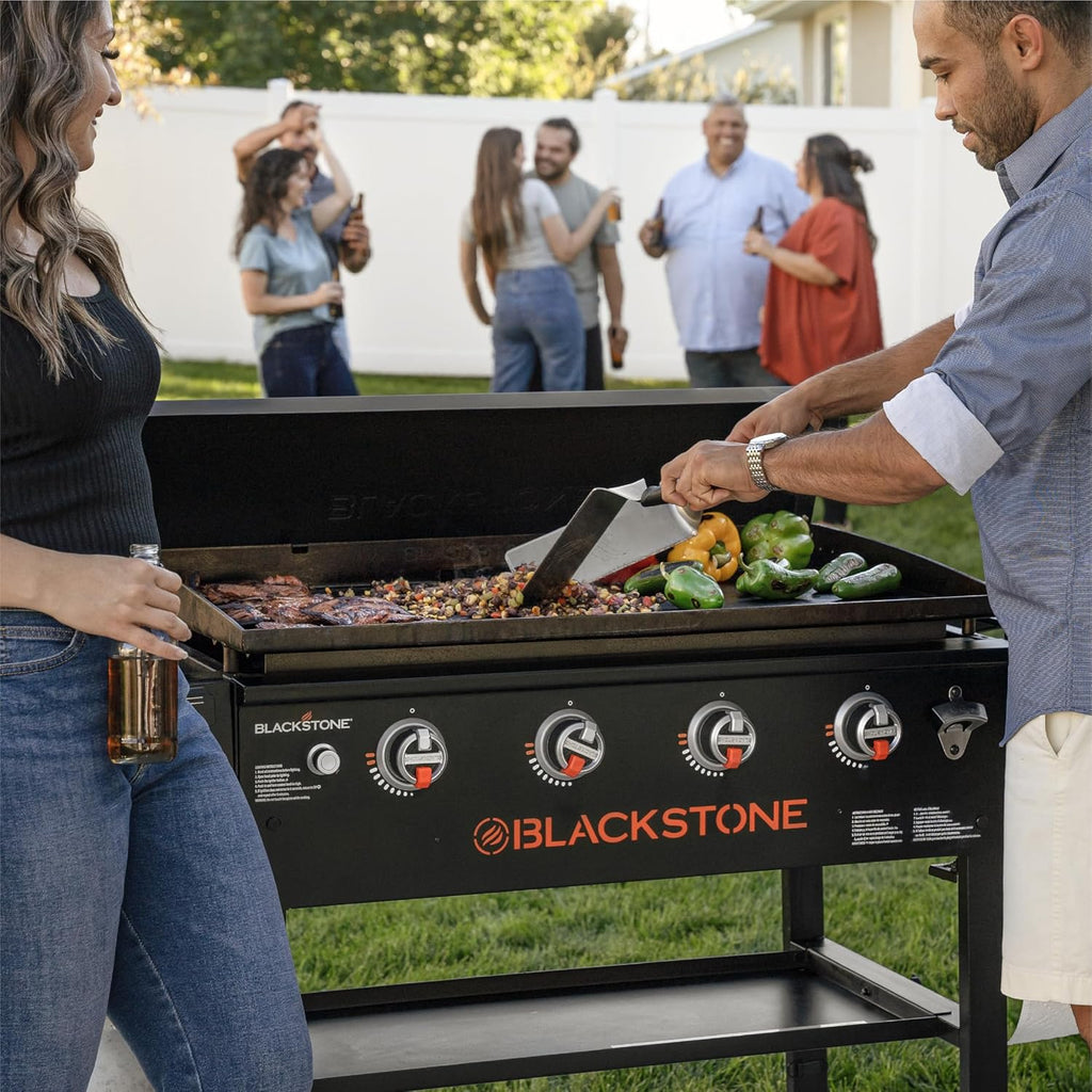 36 Inch 4 Burner Propane Griddle with Regulator Starter Kit
