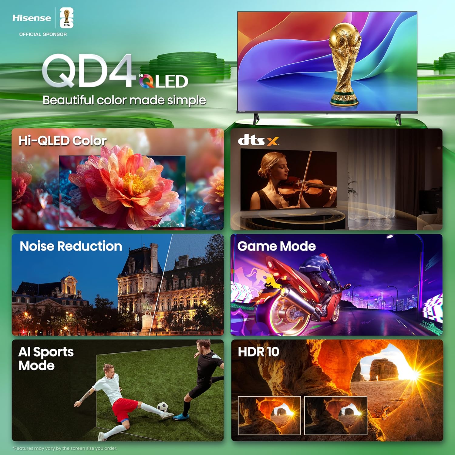 32-Inch QD4 Series Hi-QLED Smart VIDAA TV – DTS Virtual:X, Alexa