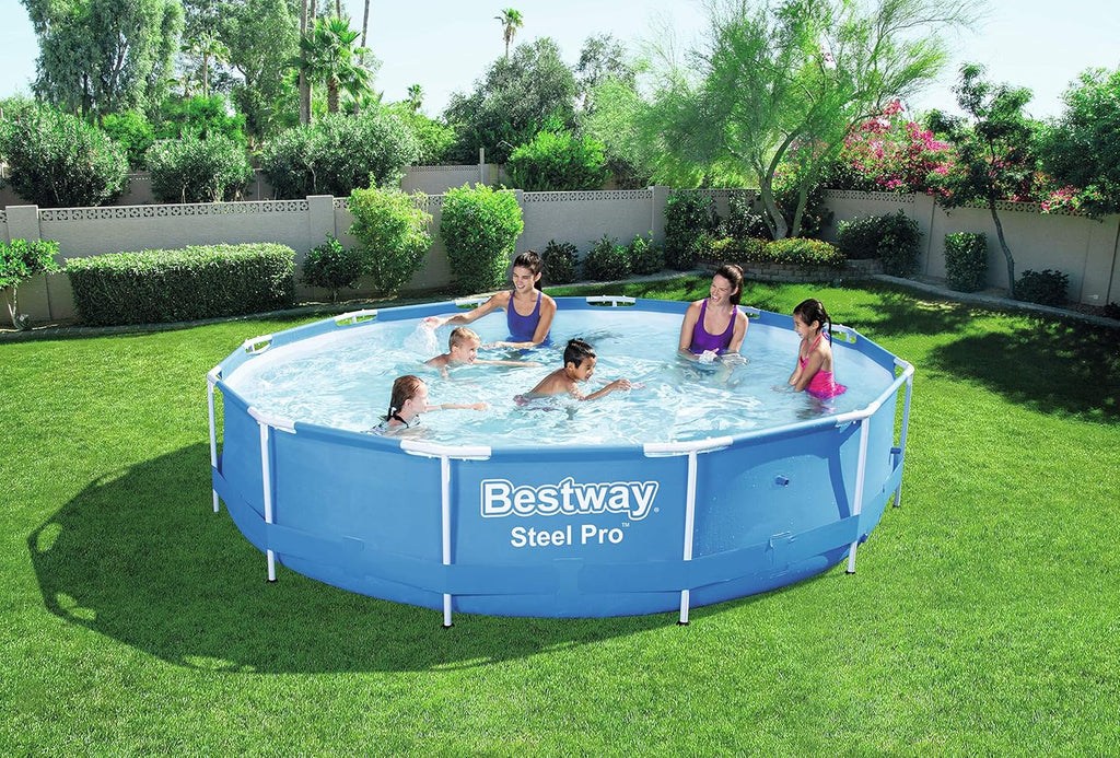 Steel Pro Frame Pool 366 x 76 cm Round Blue