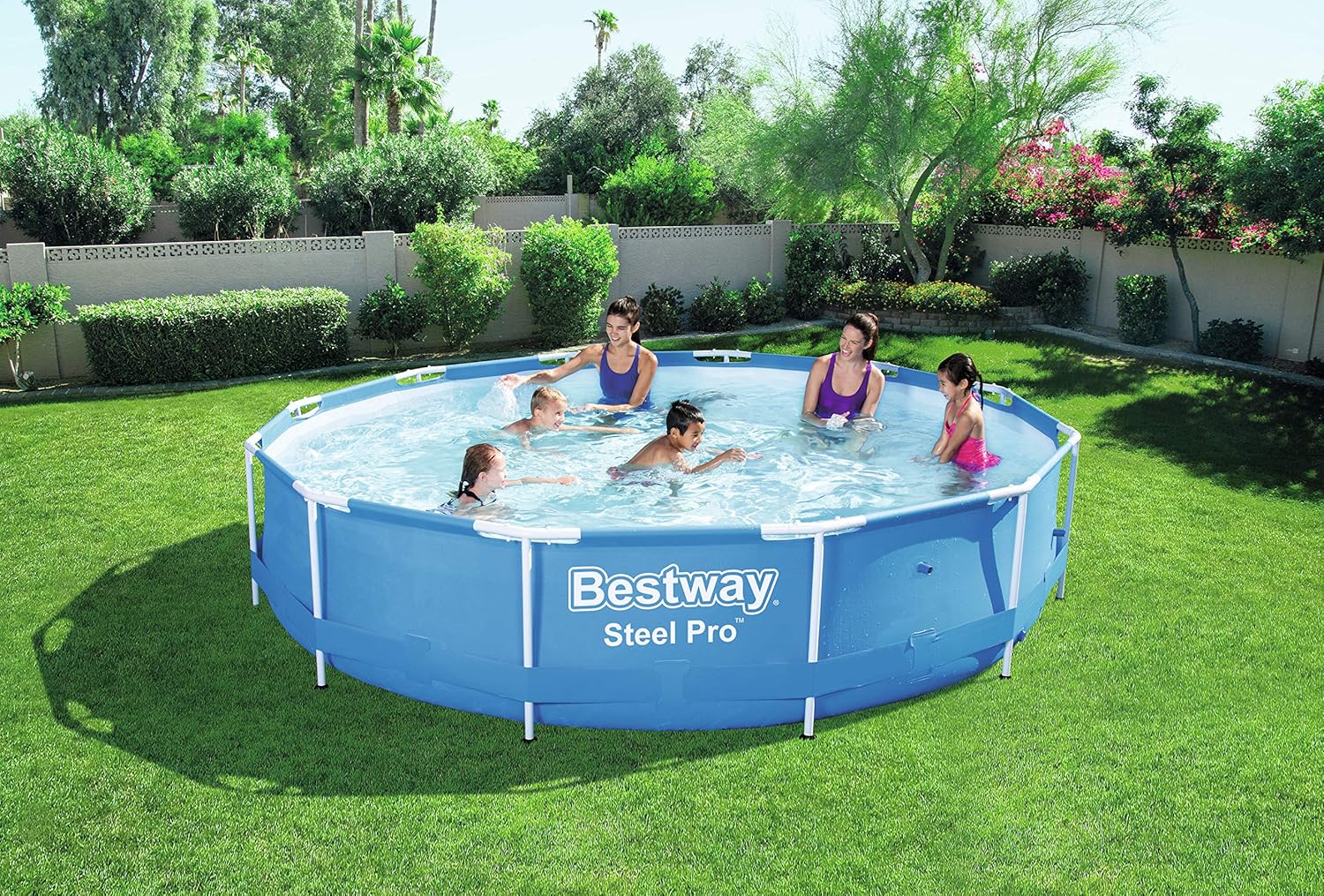 Steel Pro Frame Pool 366 x 76 cm Round Blue